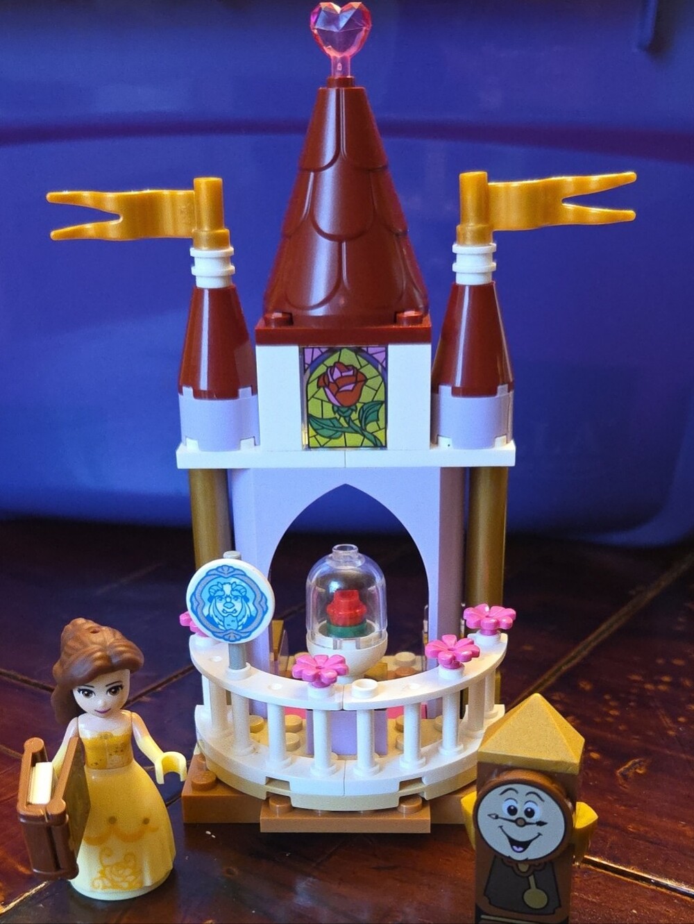 Lego DISNEY Belle And Cogsworth With Castle